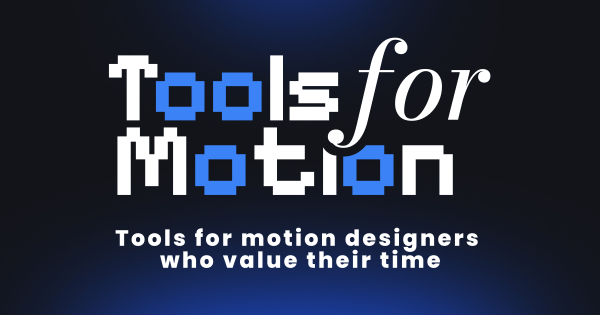ToolsForMotion is live
